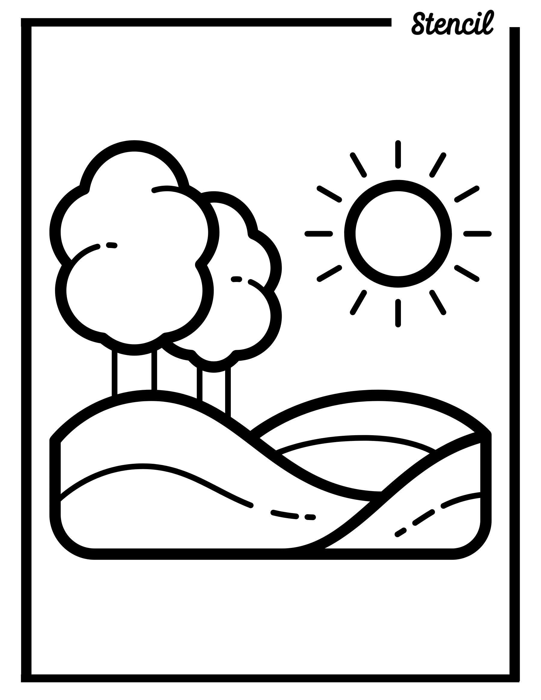 Create a coloring book in stencil