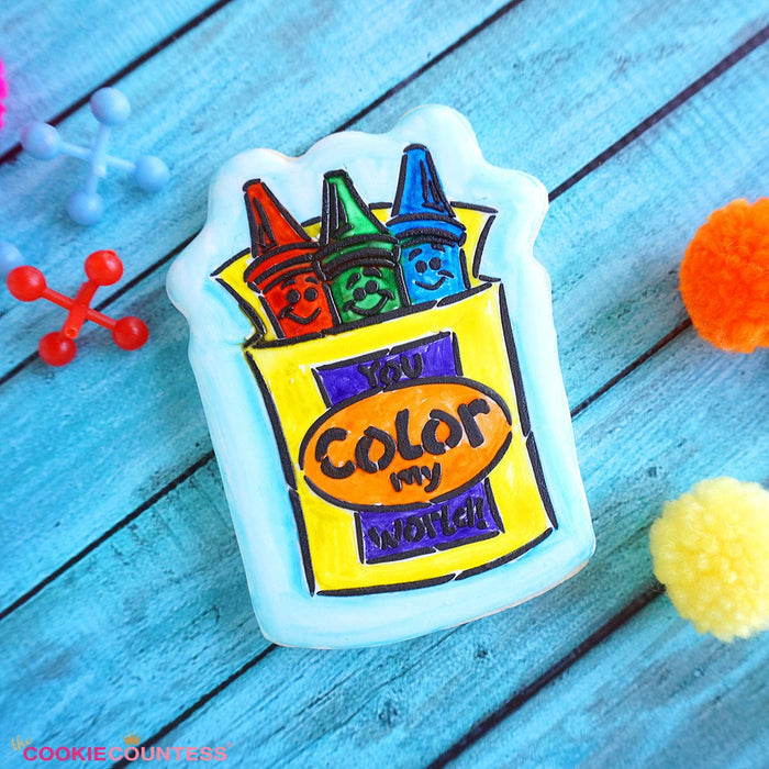 Color my world crayons pyo stencil