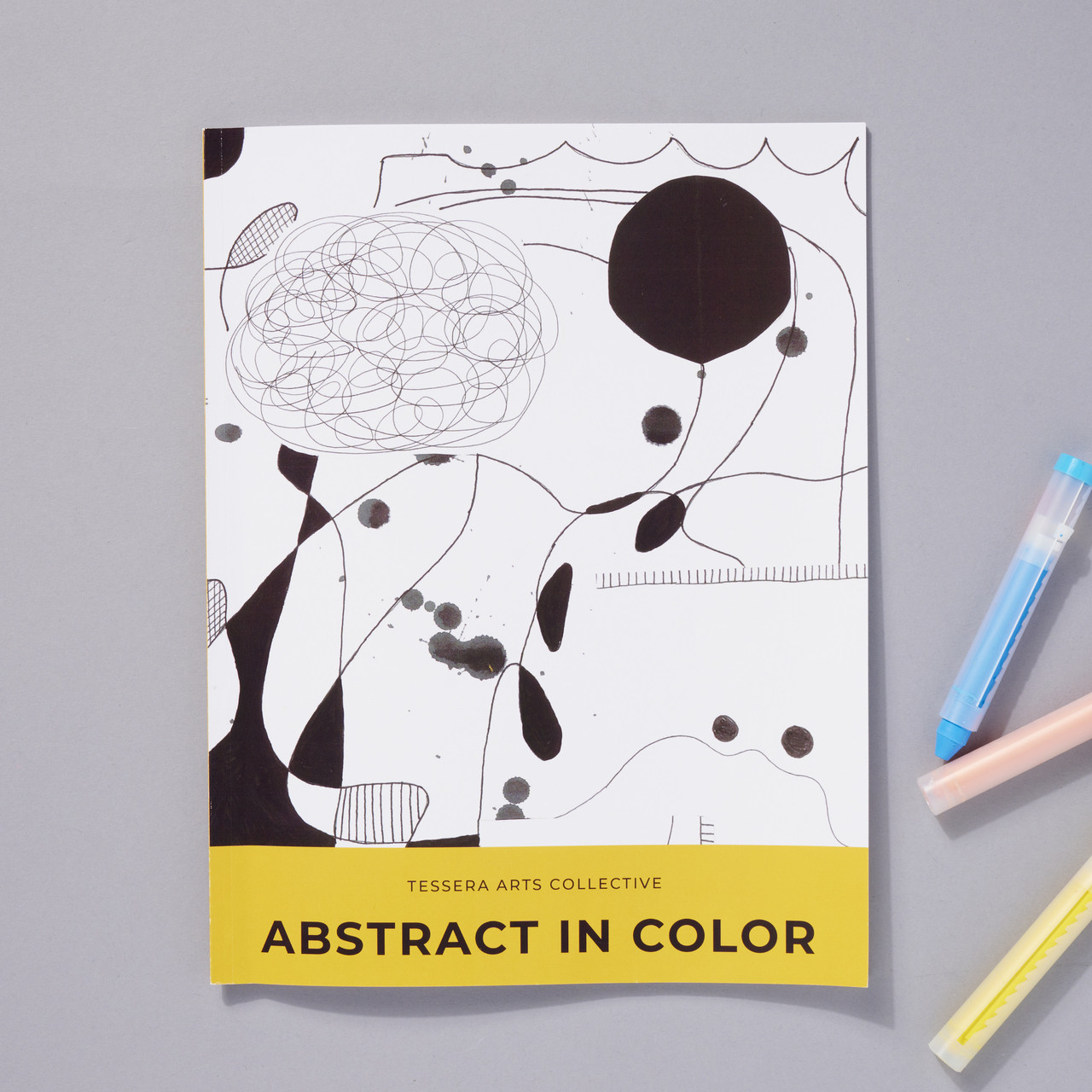 Abstract in color coloring book tessera arts collective