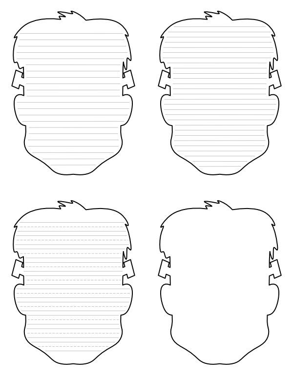 Free printable frankenstein head