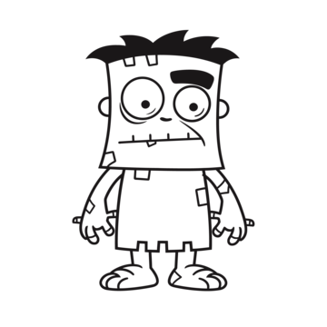 Frankenstein outline png transparent images free download vector files