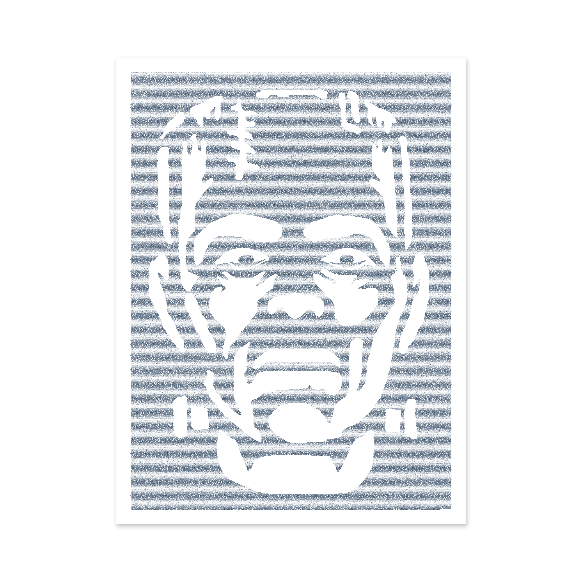 Frankenstein book poster