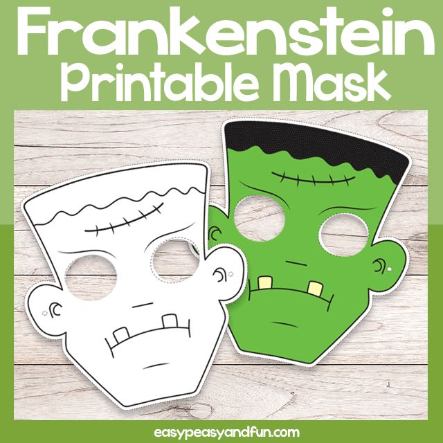 Printable frankenstein mask template frankenstein mask monster coloring pages printable halloween masks