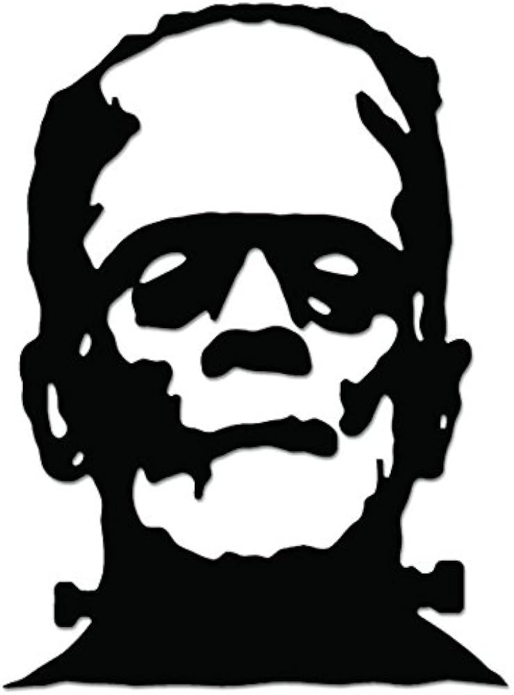 Frankenstein face monster vinyl decal sticker for vehicle car truck window bumper wall decor