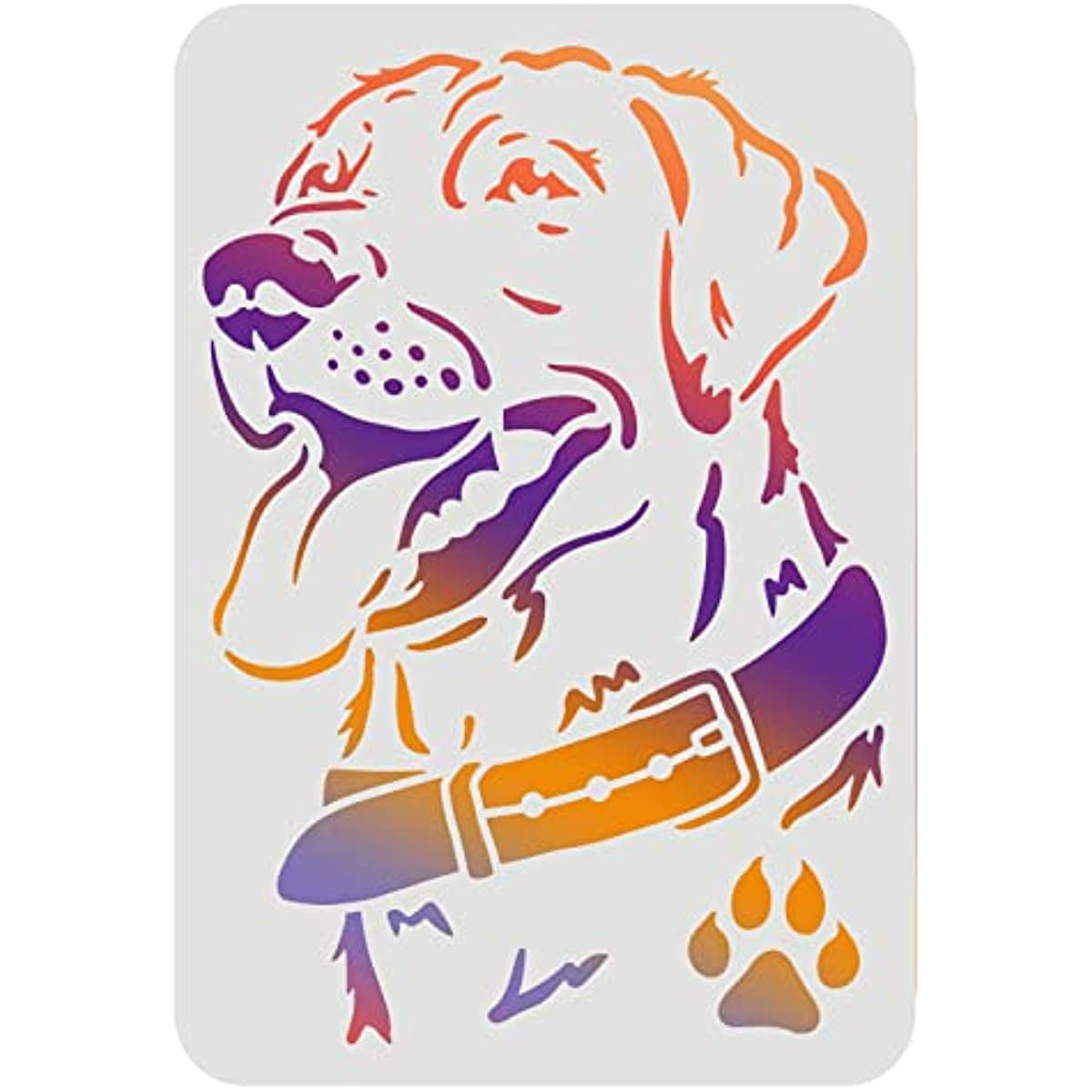 Labrador dog stencil x inch labrador retriever dog stencils for painting reusable labrador face stencil for painting on wood tile paper fabric floor wall