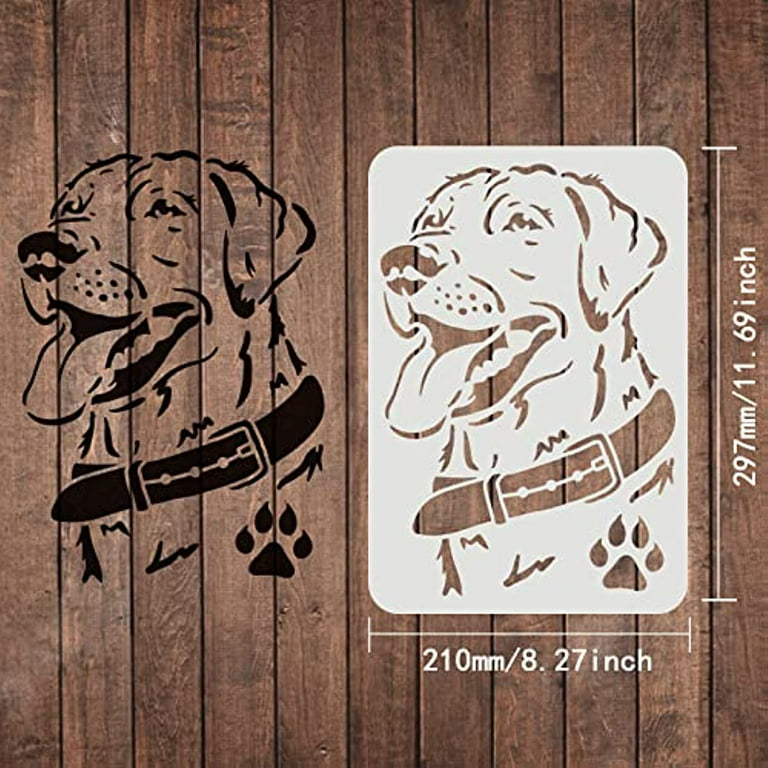 Labrador dog stencil x inch labrador retriever dog stencils for painting reusable labrador face stencil for painting on wood tile paper fabric floor wall