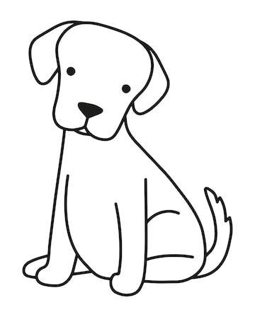 Premium vector labrador dog vector illustration