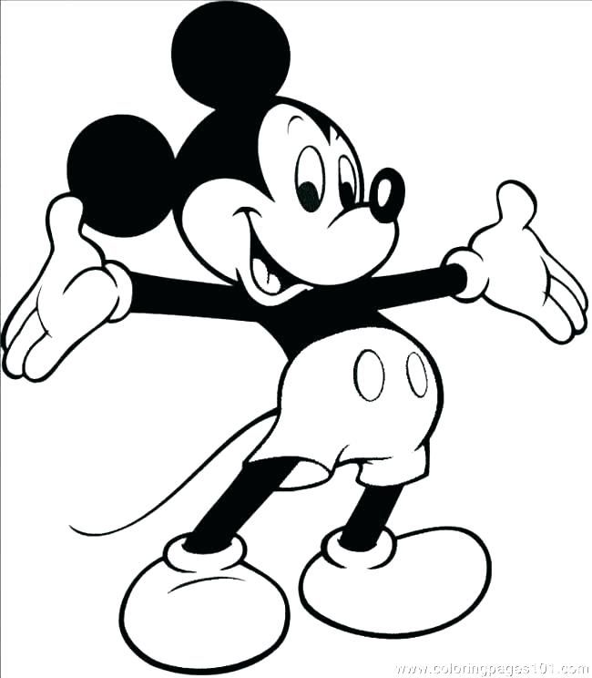Simple mickey mouse coloring pages pdf ideas for children