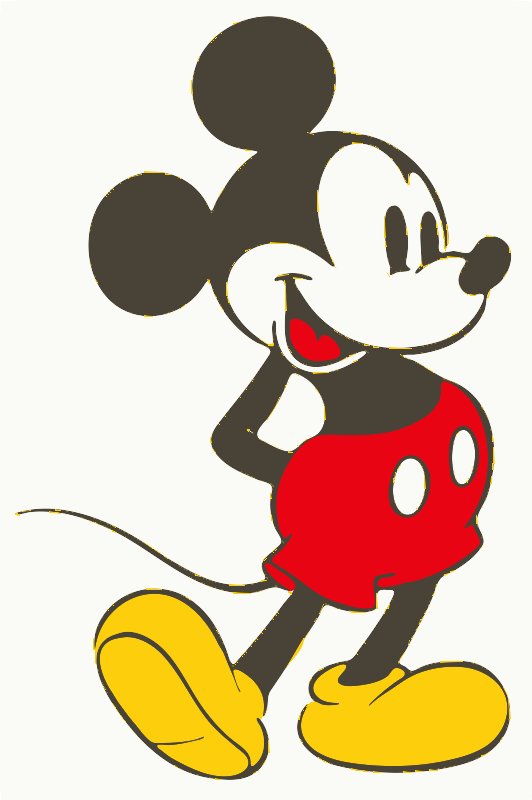 Mickey mouse stencil in layers