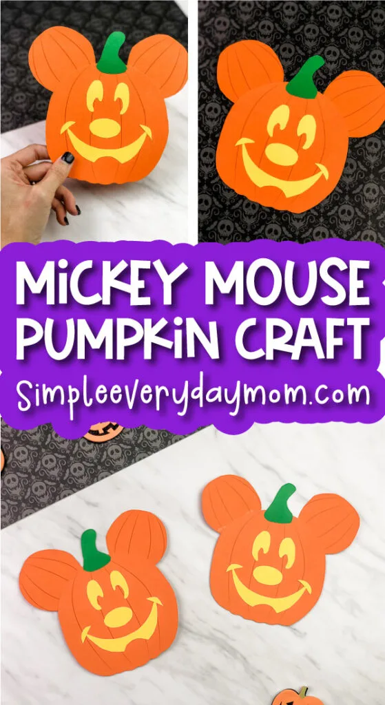 Mickey mouse pumpkin craft for kids free template