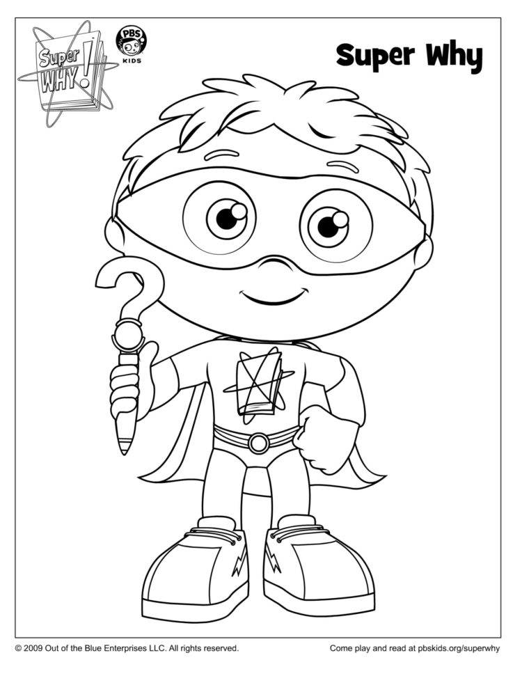 Super why question mark coloring page kidsâ kids for parents
