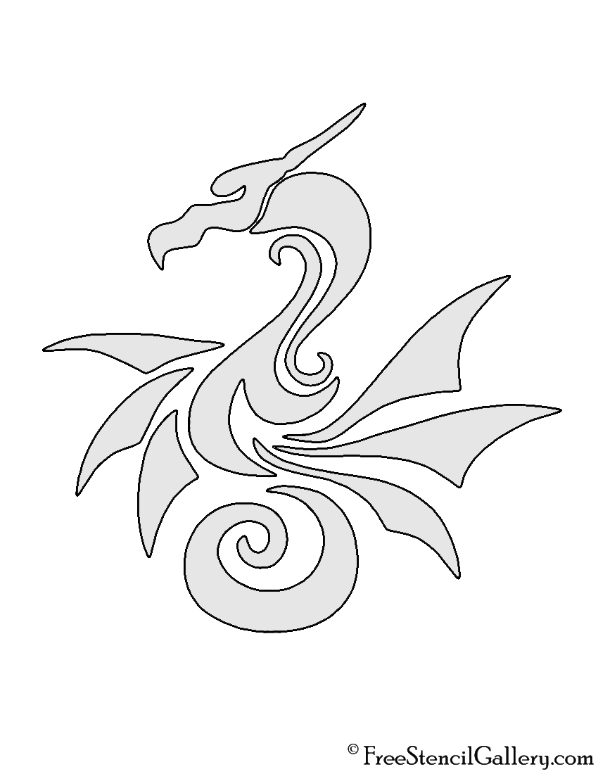 Dragon tribal stencil free stencil gallery