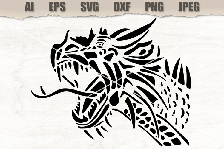 Stencil dragon svg