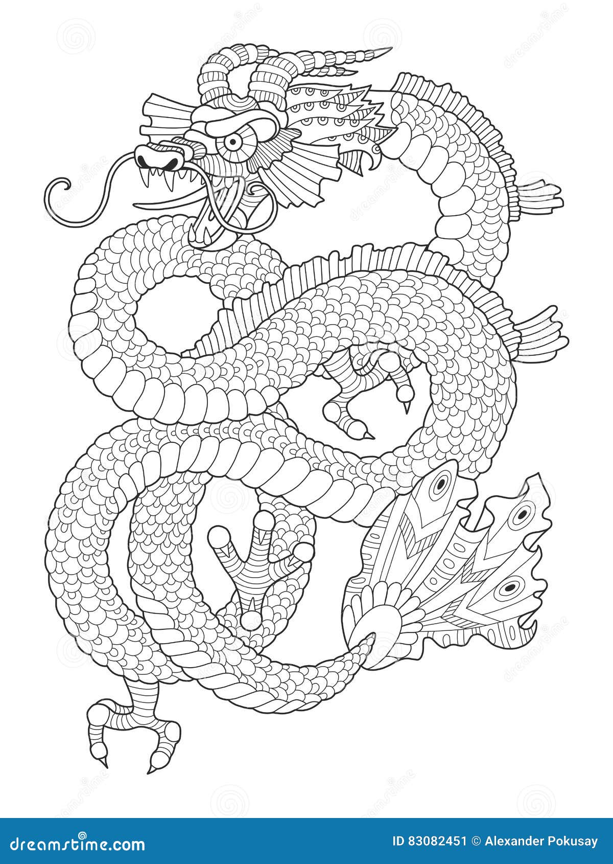 Dragon outline black white stock illustrations â dragon outline black white stock illustrations vectors clipart
