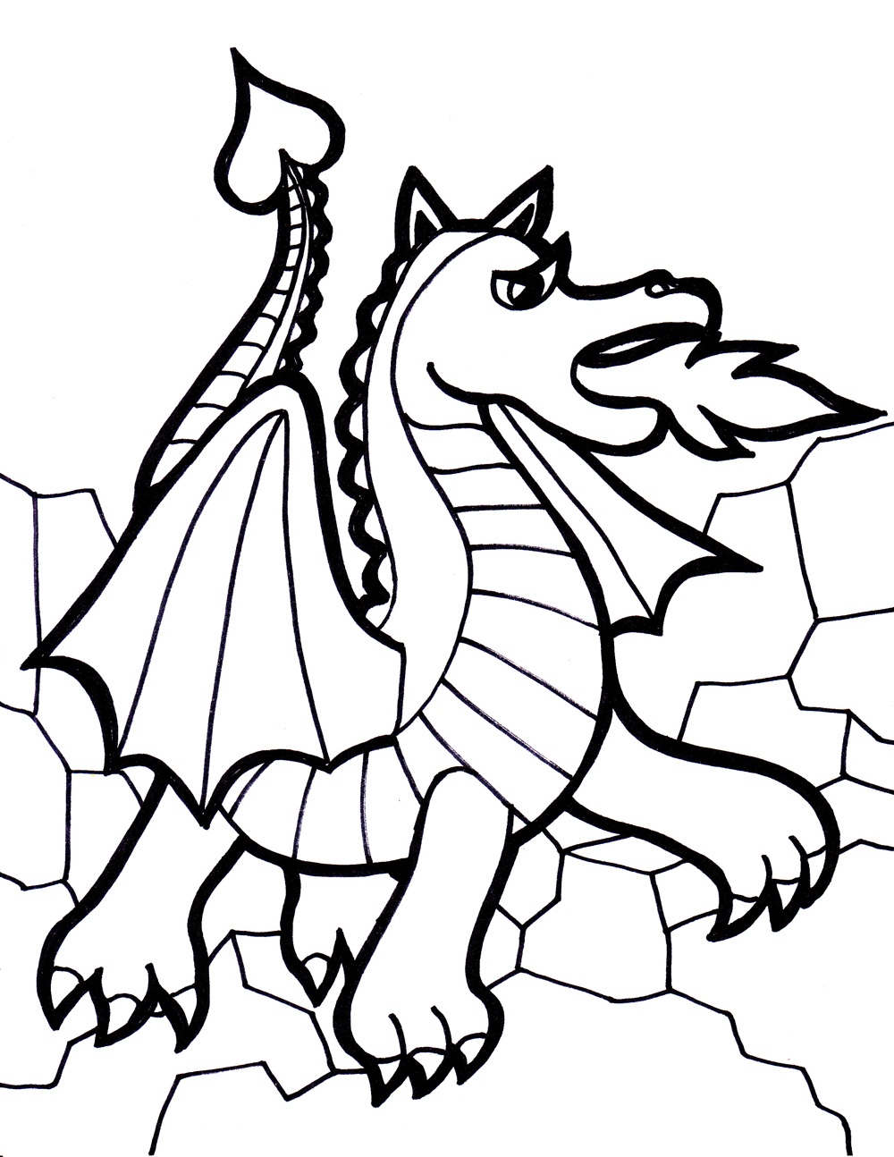 Free printable dragon coloring pages for kids