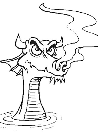 Dragons coloring page