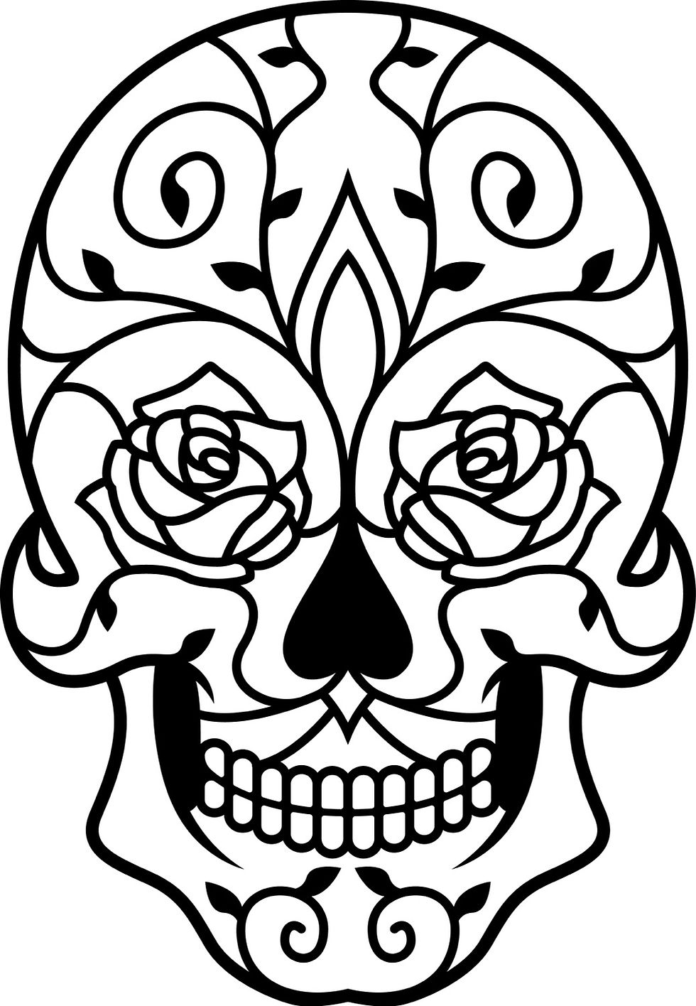 Sugar skull stencils sweettraditions