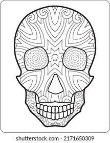 Adult skull coloring pages images stock photos d objects vectors