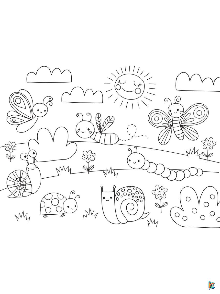 Bug coloring pages â