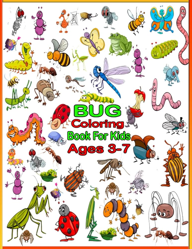 Bug coloring book for kids ages