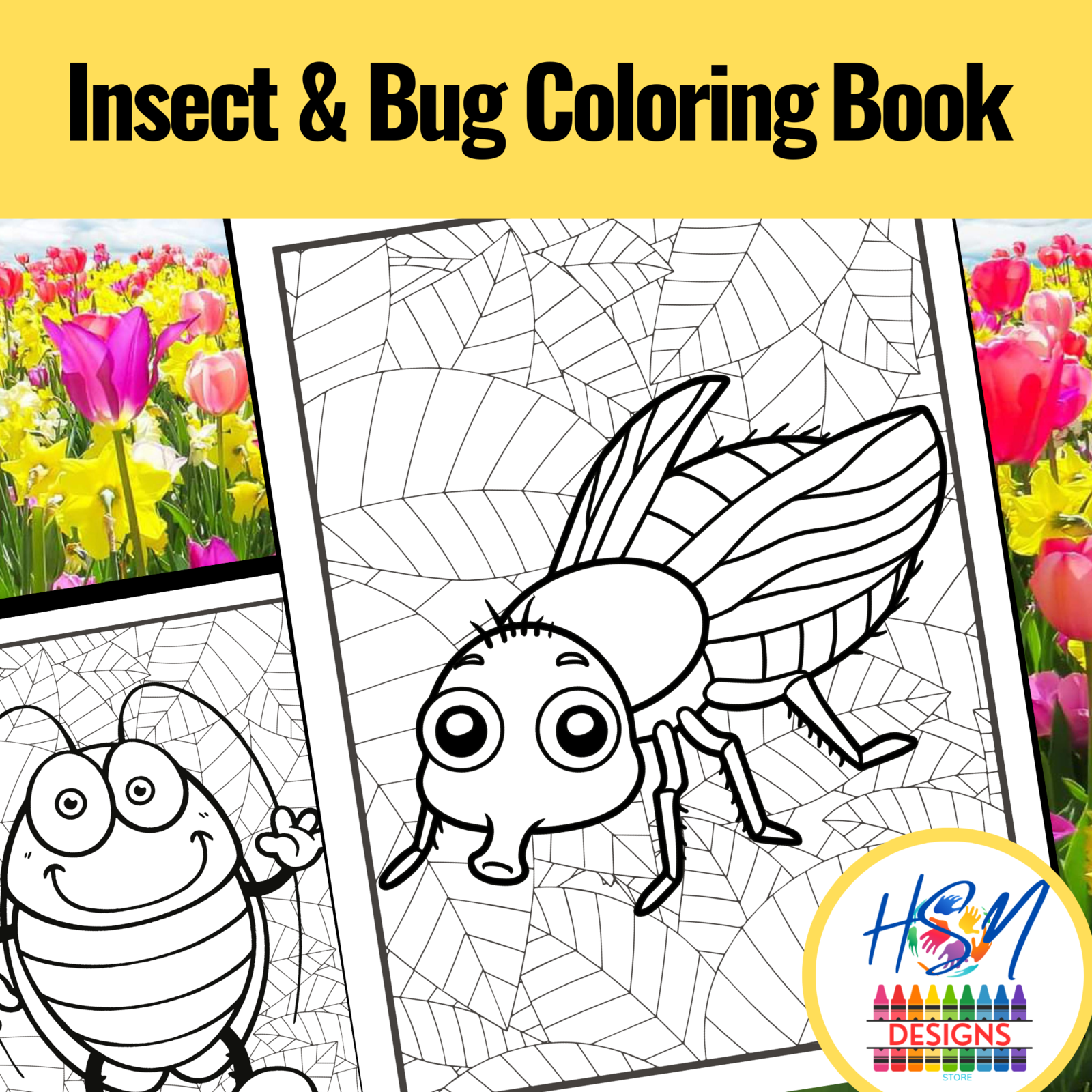 Insect and bugs coloring book