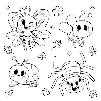 Bug coloring pages images
