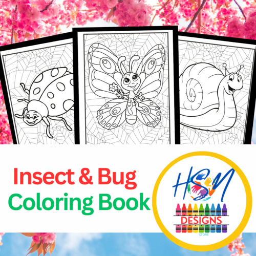 Insect and bugs coloring book