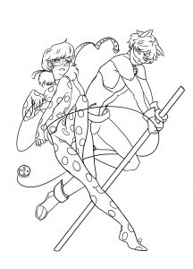 Miraculous lady bug drawing for children to color