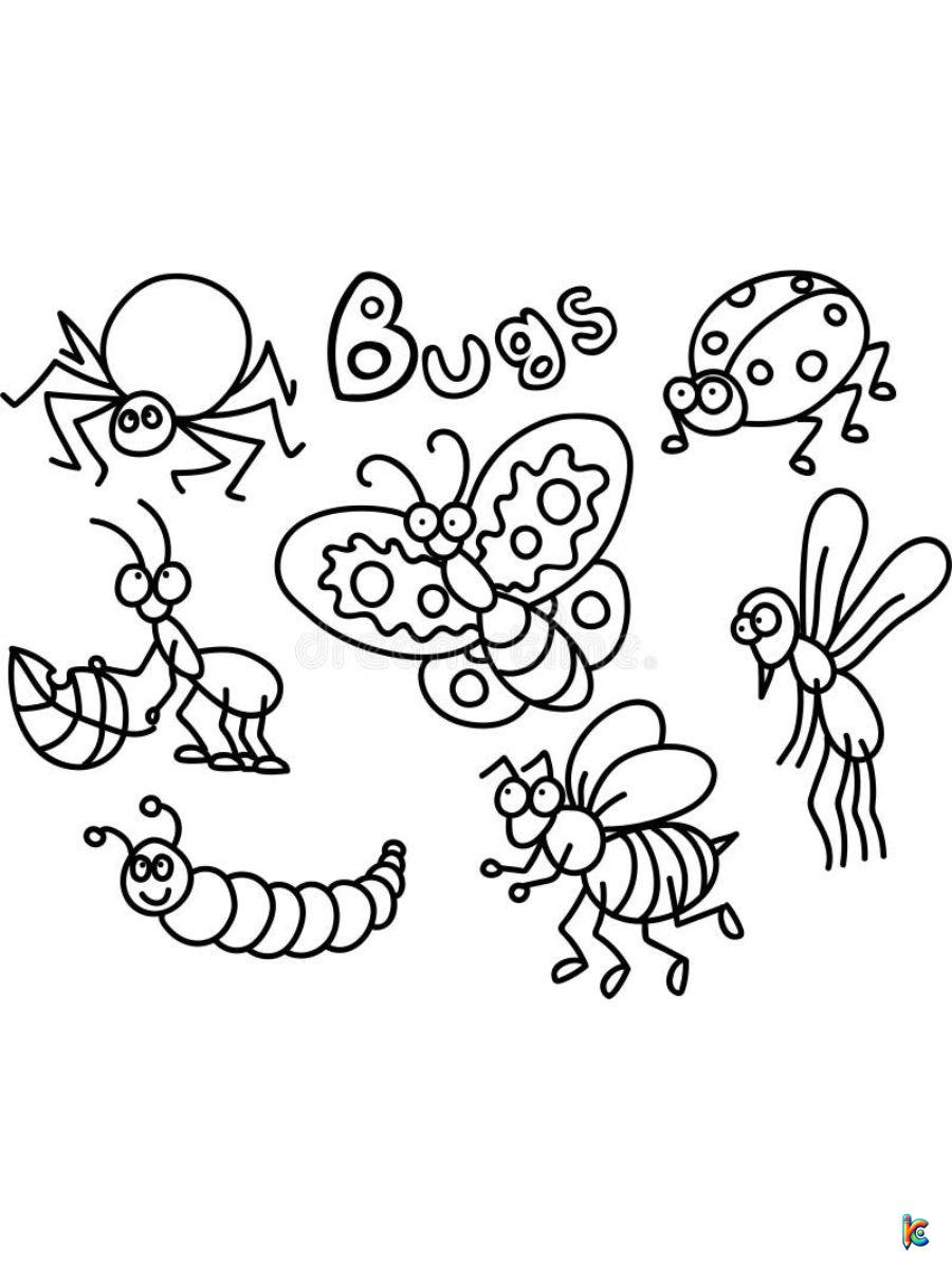 Bug coloring pages â