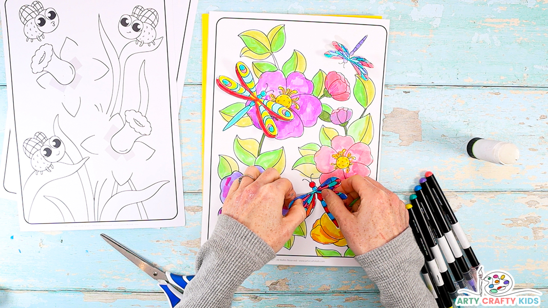 D bug coloring pages