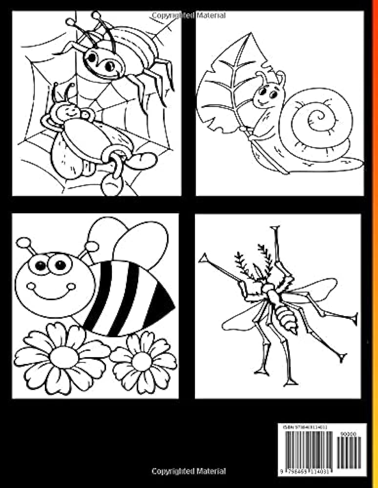 Bug coloring book for kids ages