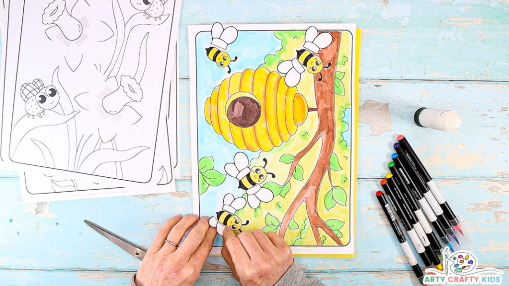 D bug coloring pages