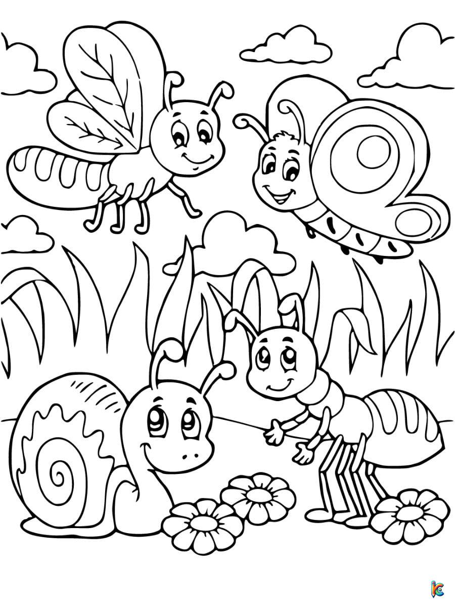 Bug coloring pages â