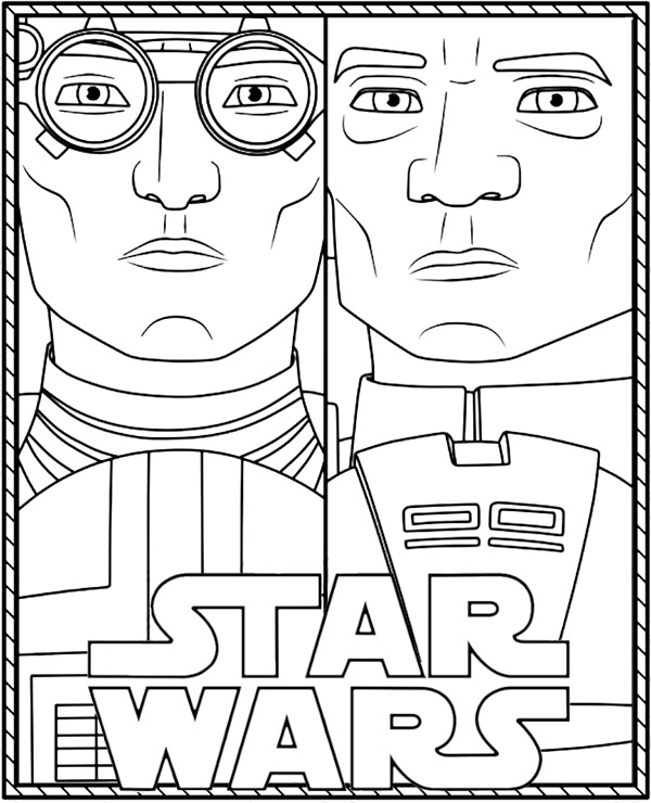 Coloring sheet star wars for kids