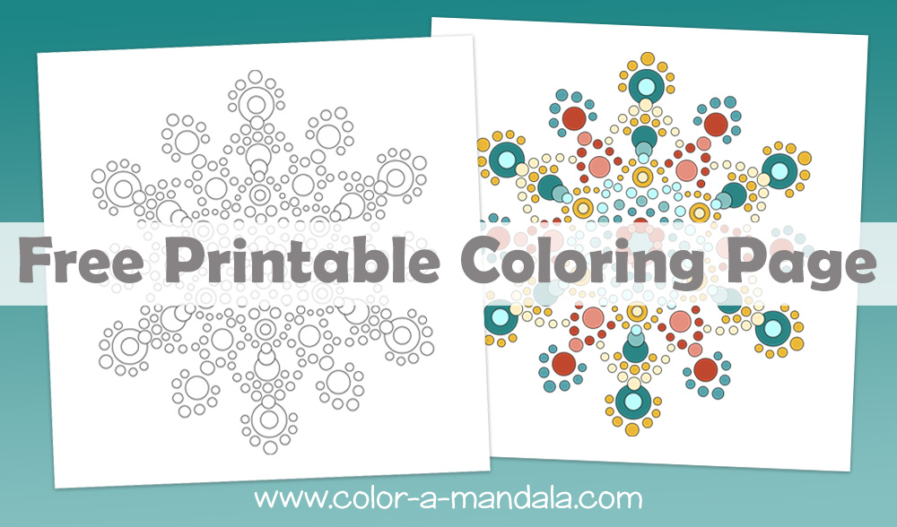 Dot mandala coloring page m