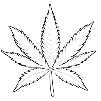 Cannabis leaves coloring images