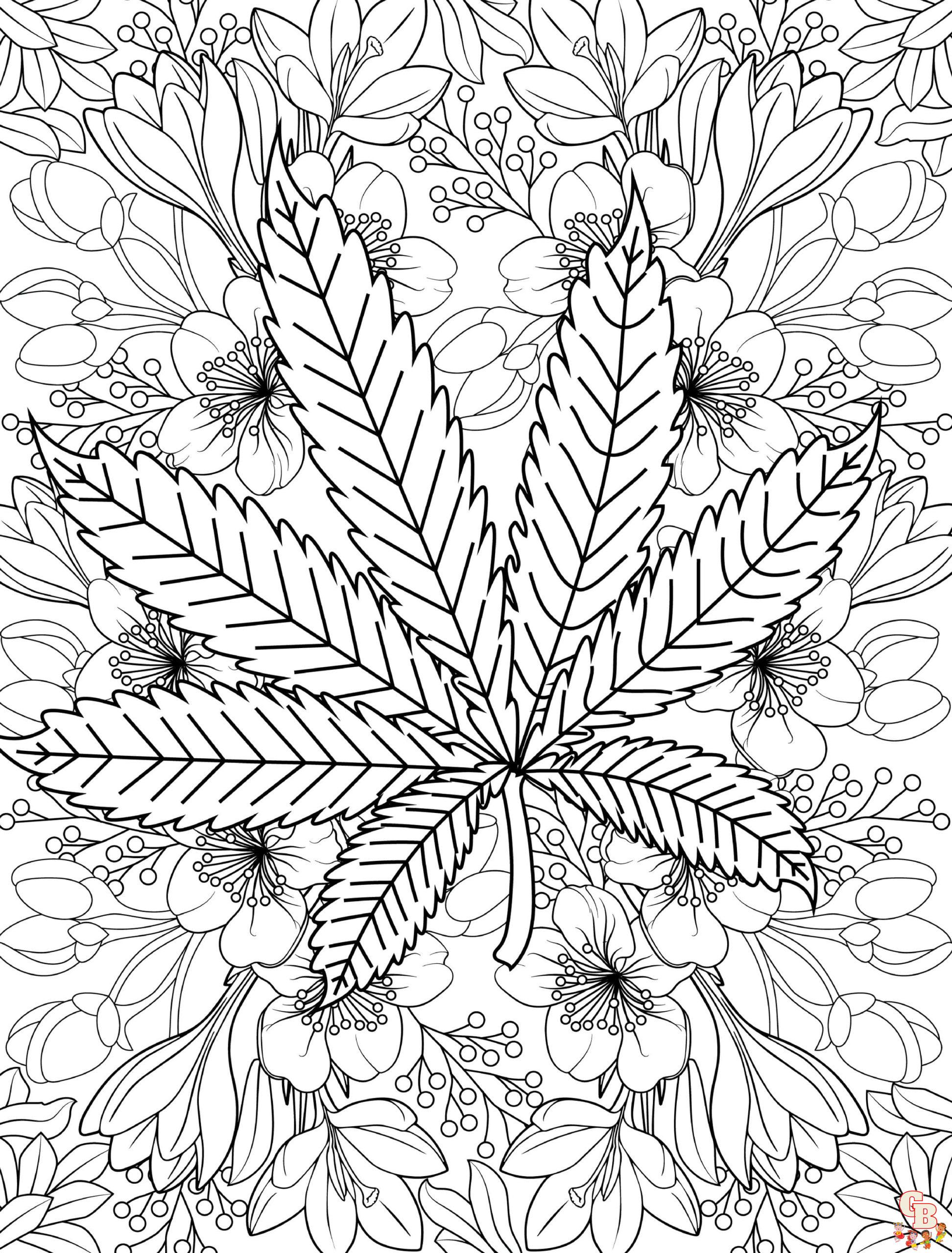 Printable marijuana coloring pages free for kids and adults