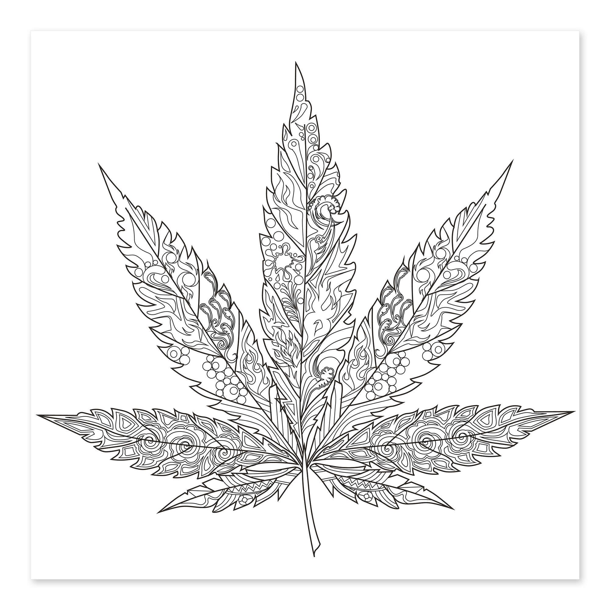 Ganja leaf von editors choice as a colouring poster