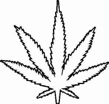 Weed leaf coloring pages