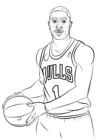 Derrick rose coloring page free printable coloring pages