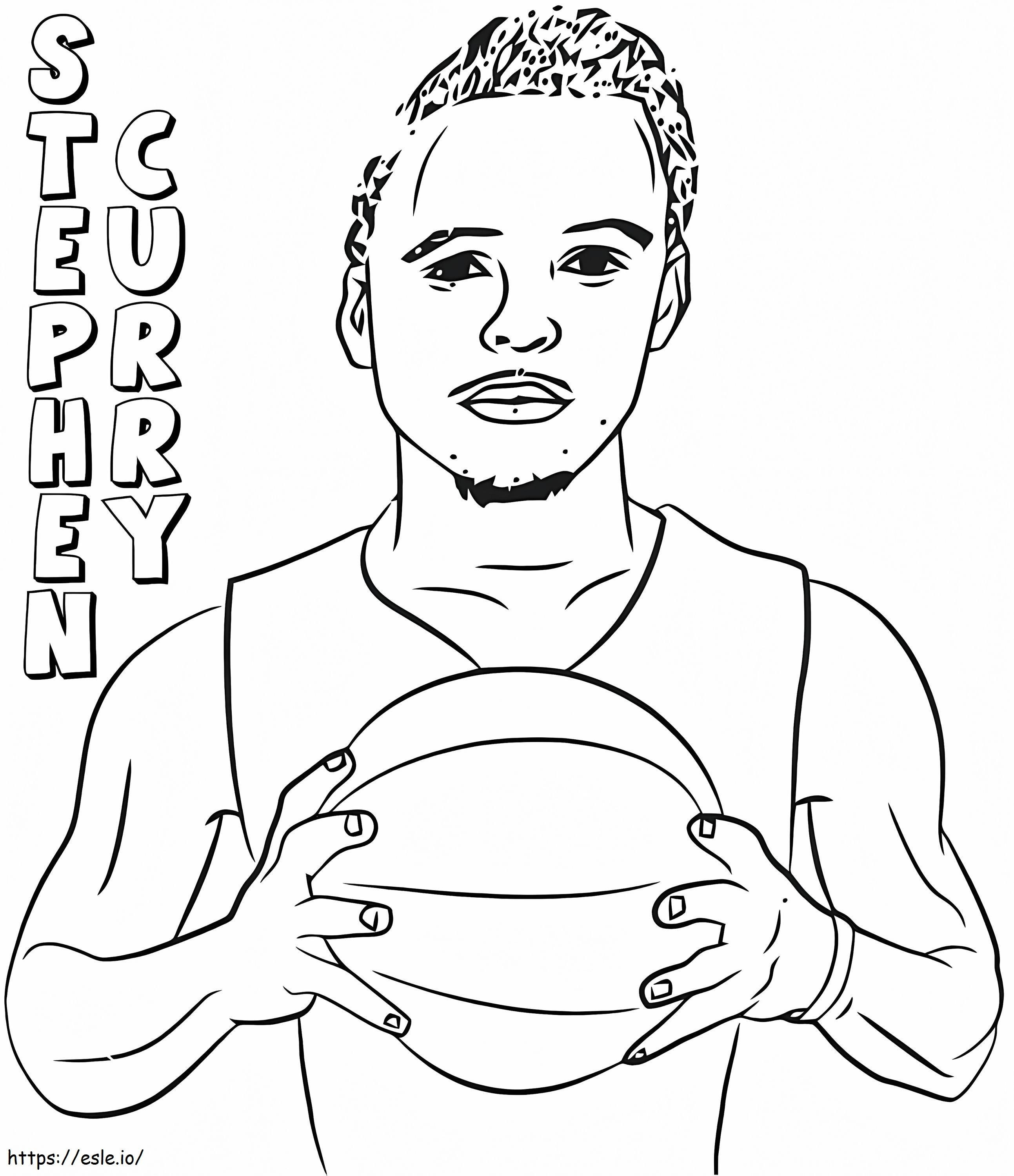 Stephen curry printable coloring page