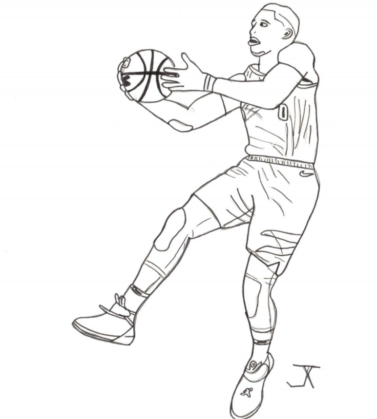 Russell westbrook coloring sheet â sports gear of the year