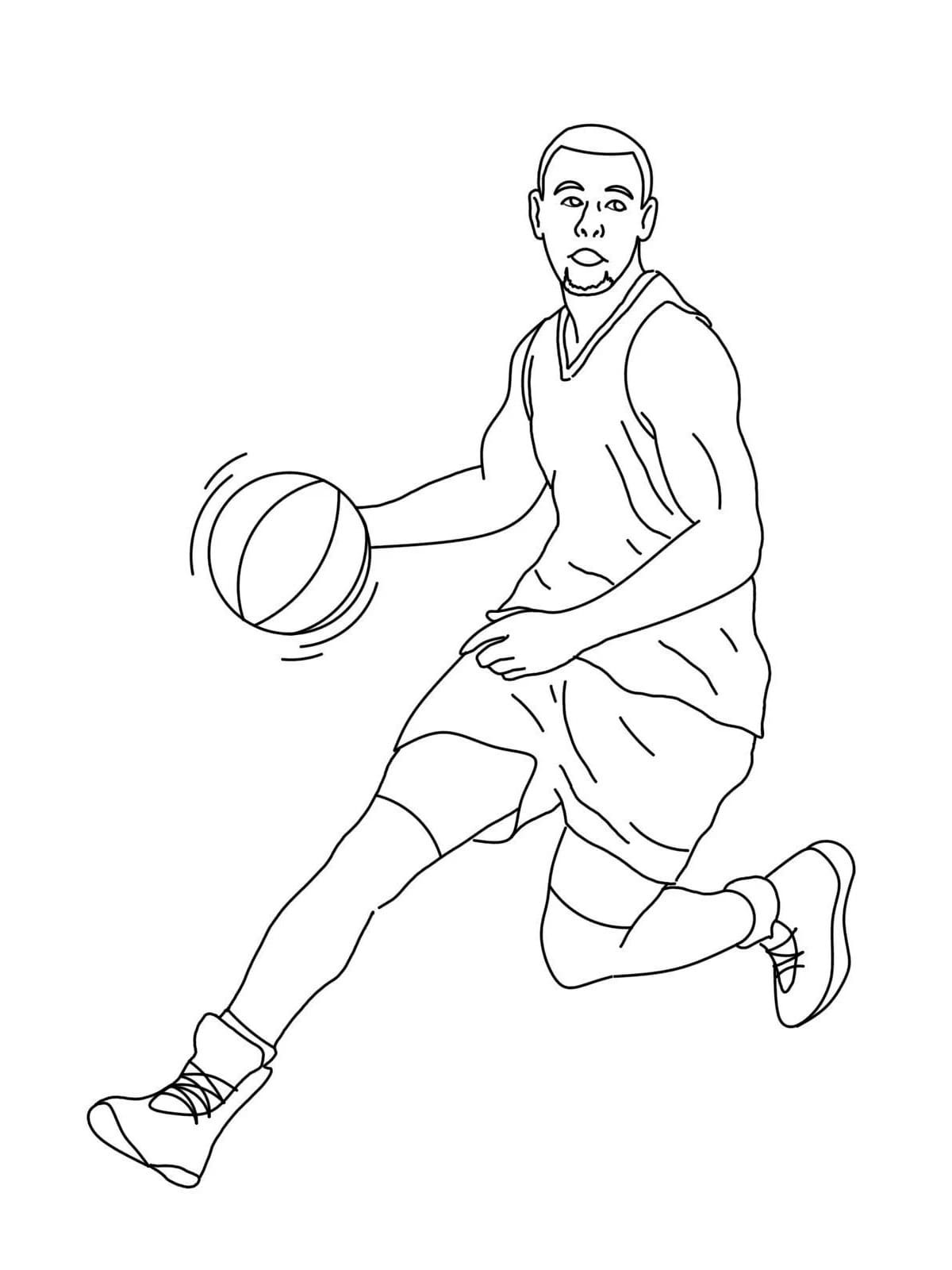 Printable stephen curry fãrbung seite