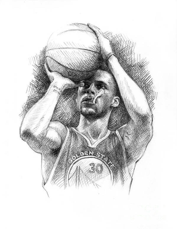 Steph curry art print by jason reisig