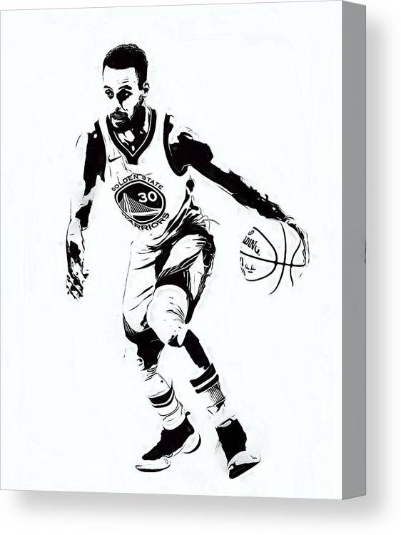 Stephen curry black and white series art canvas print canvas art by joe hamilton