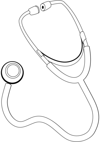 Stethoscope coloring page free printable coloring pages