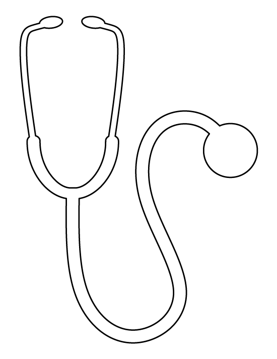Printable stethoscope template stethoscope cards handmade stencils
