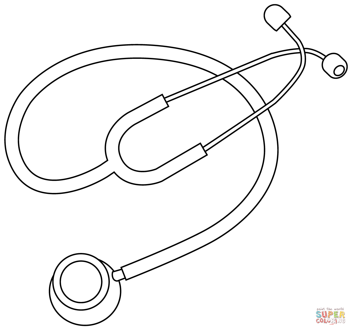 Stethoscope coloring page free printable coloring pages