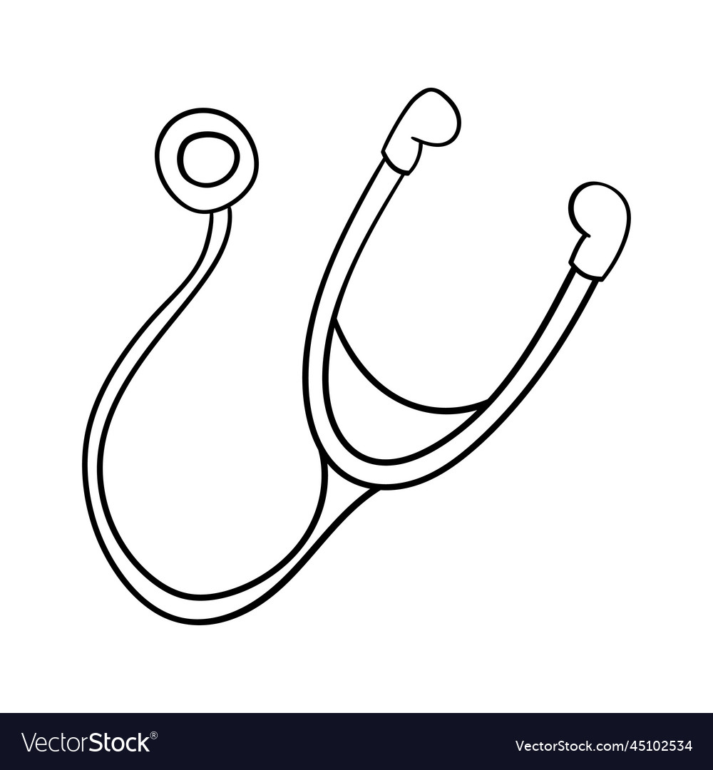 Stethoscope outline royalty free vector image
