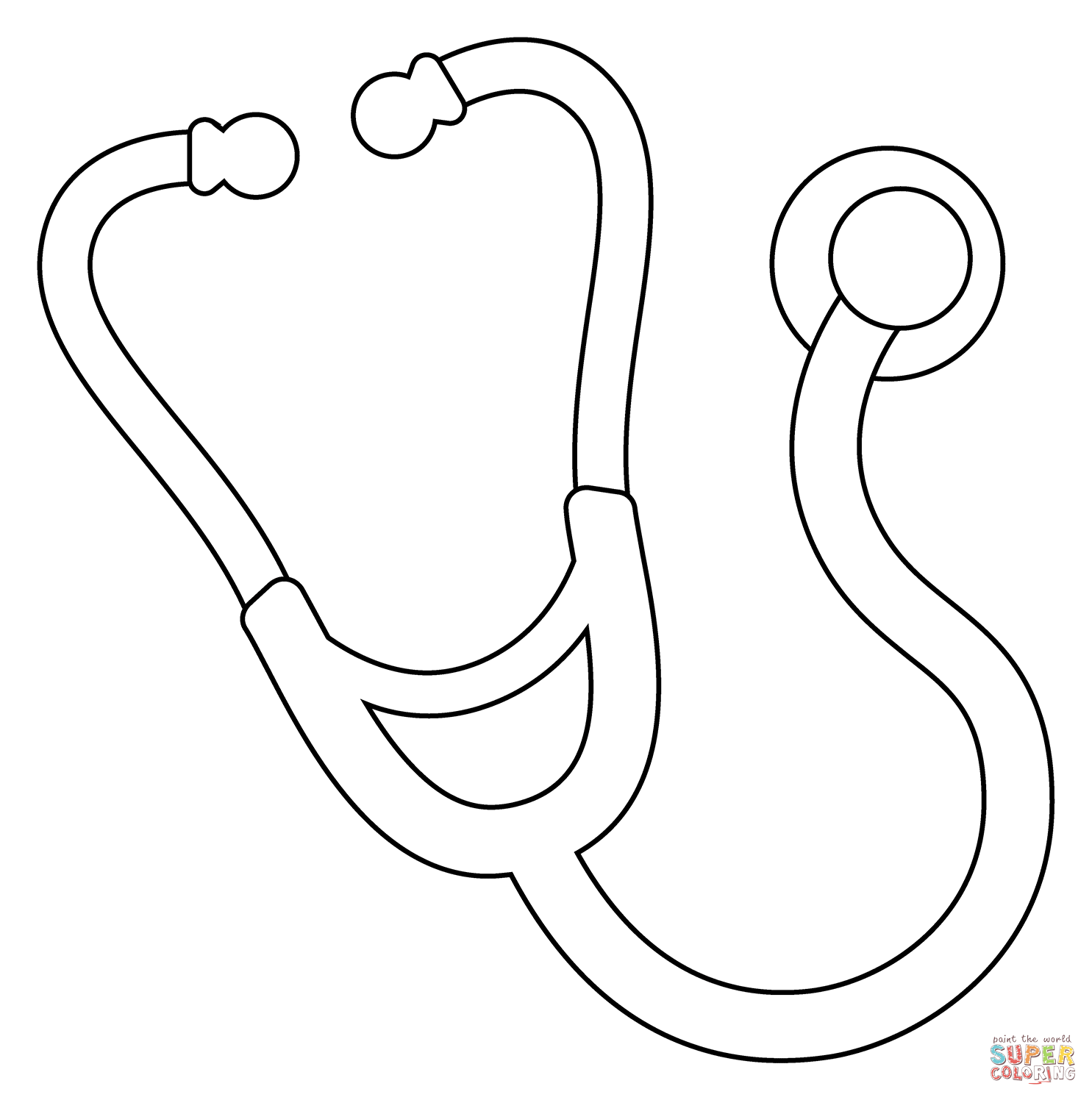 Stethoscope emoji coloring page free printable coloring pages